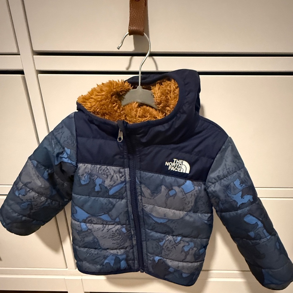 The North Face Navy and Blue Camo Jacket
